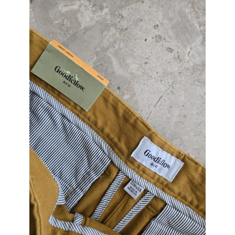 NWT Goodfellow & Co Hennepin Chino Pants Casual Skinny Slim Fit Mens 32x32